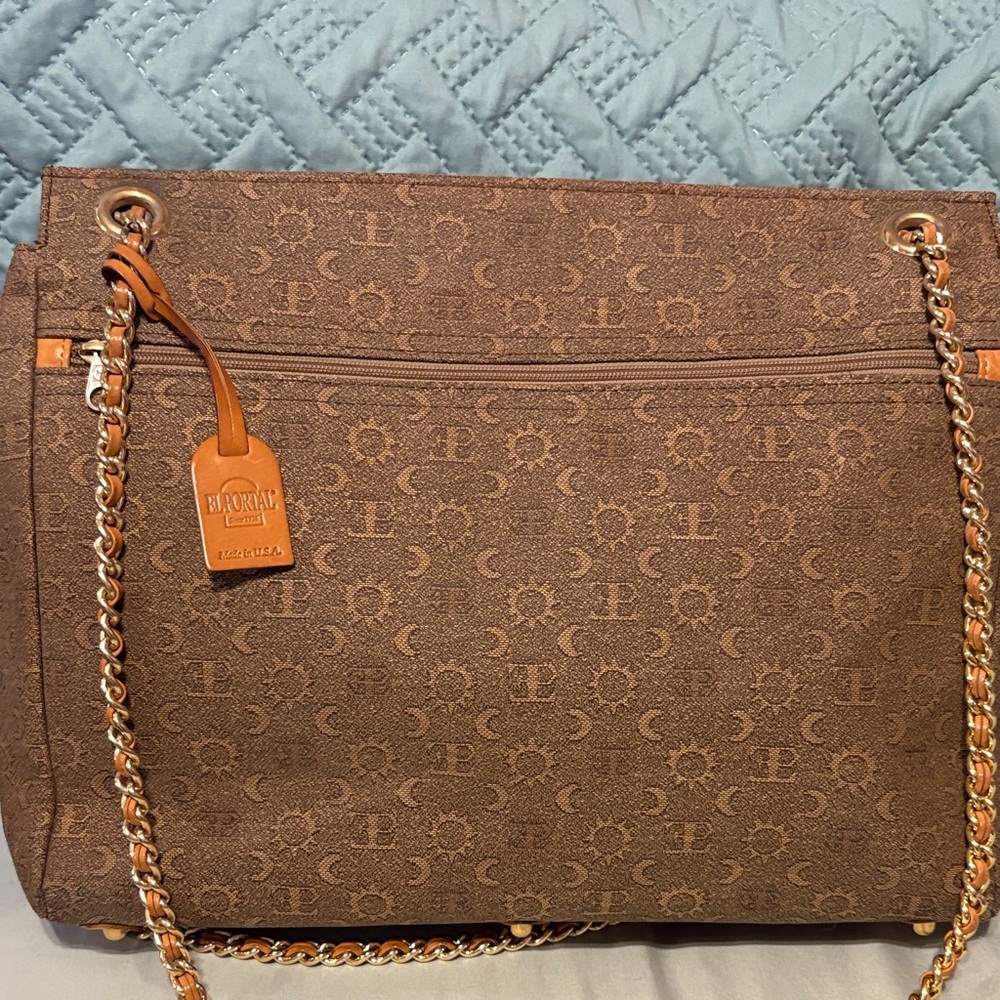 El Portal Brown Monogram Shoulder Bag